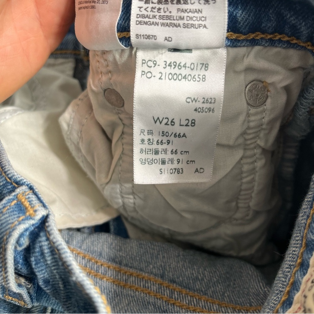 Levi's WEDGIE STRAIGHT JEANS CALLING ALL BLUES Women’s Size 26 - Picture 9 of 11